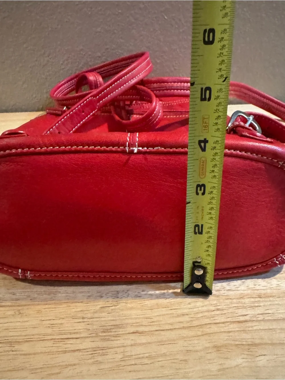 Tignanello Red Leather Backpack